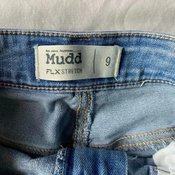 Mudd Distressed Denim Mini Skirt - Picture 2 of 6